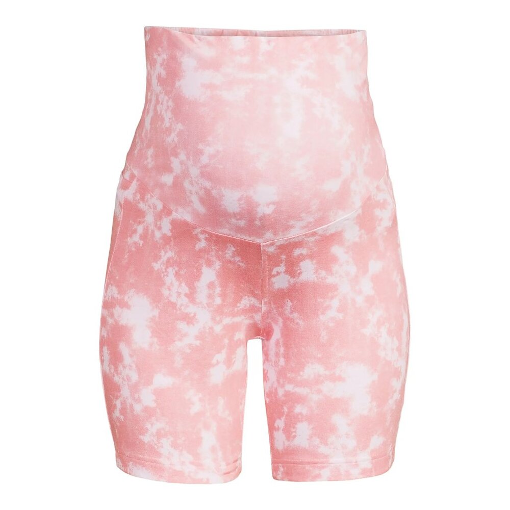 Planetmotherhood Women's Maternity French Terry Tie-Die Short
